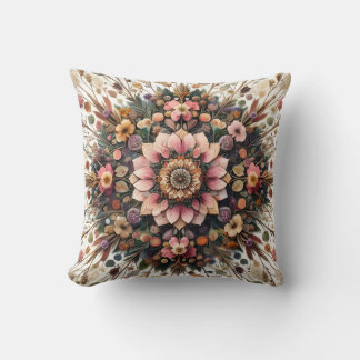 Coussins de jet colorés et floraux