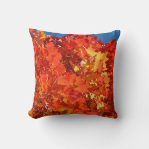 Coussins de jet saisonniers automne orange rouge j