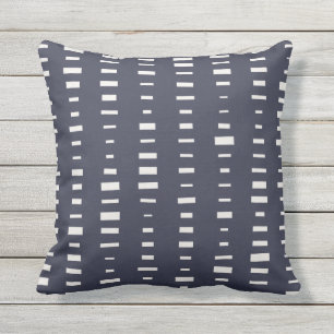 Coussins de la Marine Blue Outdoor - Block Strip