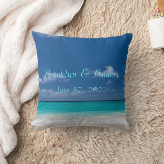 Coussins de mariage Blue Beach (Couverture)