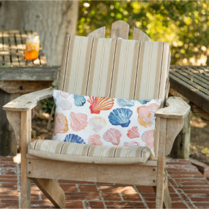 Coussins de plein air en coquillages pour l'été pr