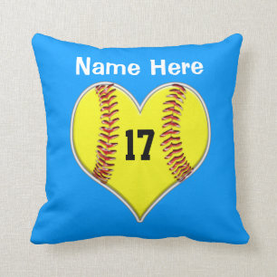 Coussins de softball PERSONNALISÉS avec NOM et NU