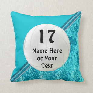 Coussins de volleyball personnalisés par turquois