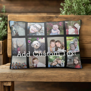 Coussins Décoratifs 12 Photo Instagram Collage avec Arrière - plan noi