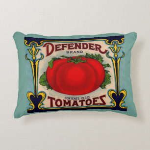 Coussins Décoratifs 1910s Defender marque tomates étiquette
