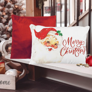 Coussins Décoratifs 1950 Vintage rétro Père Noël Joyeux Noël