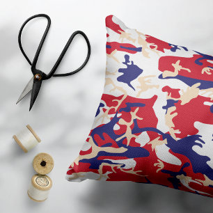 Coussins Décoratifs 4 juillet, Jour de l'Indépendance, Beige de camouf