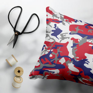 Coussins Décoratifs 4 juillet, Jour de l'Indépendance, Gris Camouflage