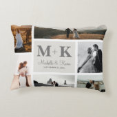 Coussins Décoratifs 6 Photo Mariage Collage Newlyweds Keepsaké (Dos)