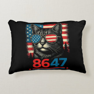 Coussins Décoratifs 8647 86 47 Lunettes de soleil USA Flag Chat Drôle