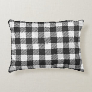 Coussins Décoratifs à damiers Plaid Noir Et Blanc