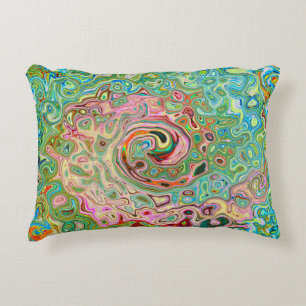 Coussins Décoratifs Abstrait Coloré Rétro Psychedélique Tourbillon Arc