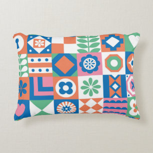 Coussins Décoratifs Abstrait Floral Scandinavian Folk Motif