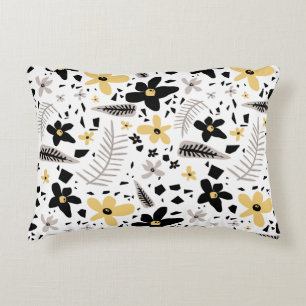 Coussins Décoratifs Abstrait Gris jaune noir gris sans joint motif flo