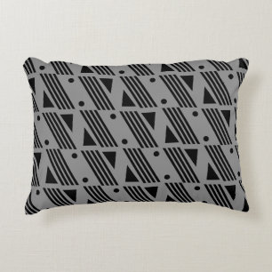 COUSSINS DÉCORATIFS ABSTRAIT NOIR ET GRIS