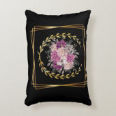 Coussins Décoratifs Abstrait Or Noir Fleur Pourpre Couronne de Laurier (Devant(Vertical))