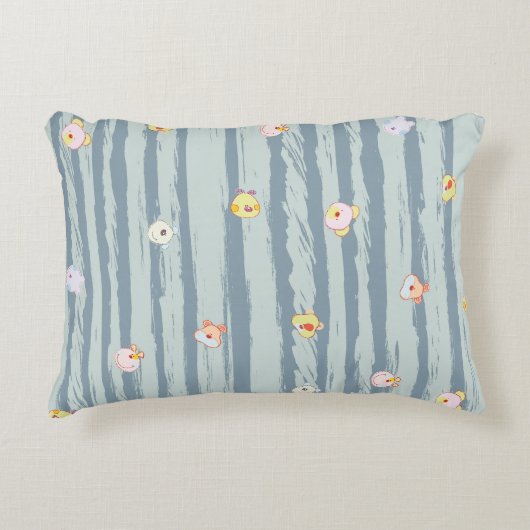 Coussins Décoratifs Accent Pillow – Whimsy Faces (Devant)