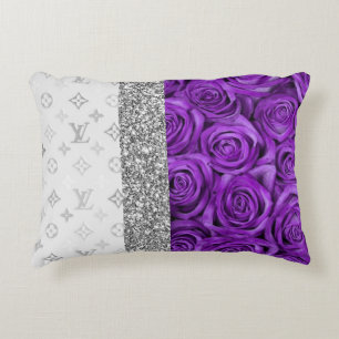 Coussins Décoratifs Accento de marbre scintillant violet pour décorati