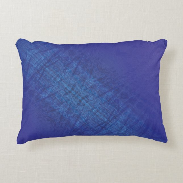 Coussins Décoratifs Acceptation | Motif de Blue Indigo Violet Shibori (Devant)