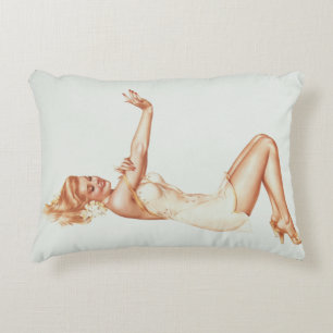 Coussins Décoratifs Admiration Pin-up Girl Art par Alberto Vargas