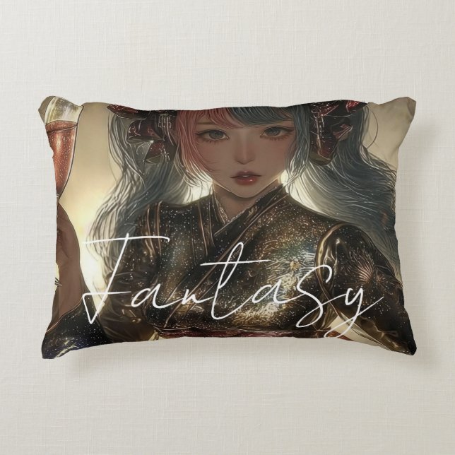 Coussins Décoratifs Aesthetic / Dark Fantasy Girl (Devant)