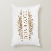 Coussins Décoratifs Aesthetic Floral "Love You" Pillow – Front & Back (Devant(Vertical))