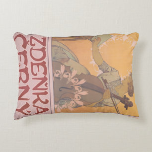 Coussins Décoratifs Affiche de Zdenka Cerny par Alphonse Mucha