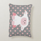 Coussins Décoratifs Agneau bébé mignon et Pois (Dos(Vertical))