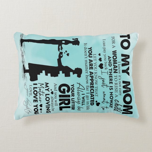 Coussins Décoratifs Aimer Cotes Cadeau | À ma mère présente | (Devant)