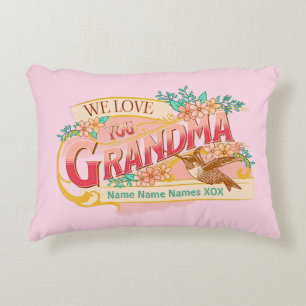 Coussins Décoratifs Ajouter des noms que nous vous aimons grand-mère p