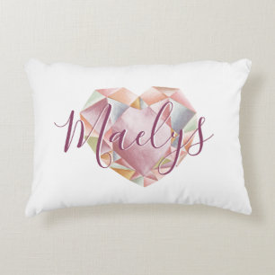 Coussins Décoratifs Ajouter Un Monogramme Ou Un Nom Joli Blush Rose He