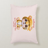 Coussins Décoratifs Ajouter un nom Texte, bébé tigre avec chapeau sur  (Devant(Vertical))