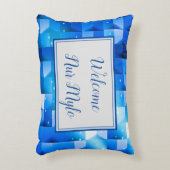 Coussins Décoratifs AJOUTEZ LE NOM DE VOTRE BÉBÉ ou gardez : "Bienvenu (Devant(Vertical))