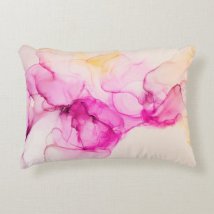 Coussins Décoratifs Alcool encre texture marine. L'art contemporain.