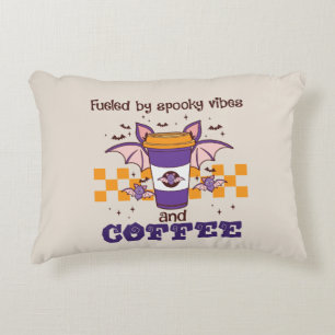 Coussins Décoratifs Alimenté par des Vibes Éffrayantes et du café