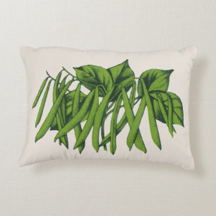 Coussins Décoratifs Aliments anciens, haricots verts biologiques légum