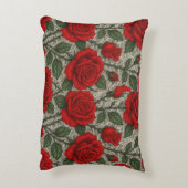 Coussins Décoratifs Almofada  Rosas Vermelhas sobre Renda Branca artes (Dos(Vertical))