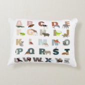 Coussins Décoratifs Alphabet ABC Animaux Mignons (Dos)