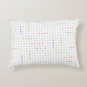 Coussins Décoratifs Alphabet Douce Bébé ABCs Couleurs Modernes