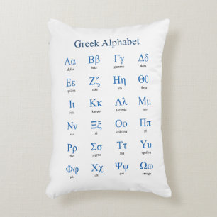 Coussins Décoratifs Alphabet grec vertical