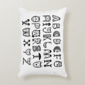 Coussins Décoratifs Alphabets d'impression de dessin de chat (Devant(Vertical))
