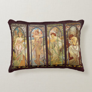 Coussins Décoratifs Alphonse Mucha, Le Temps du Jour
