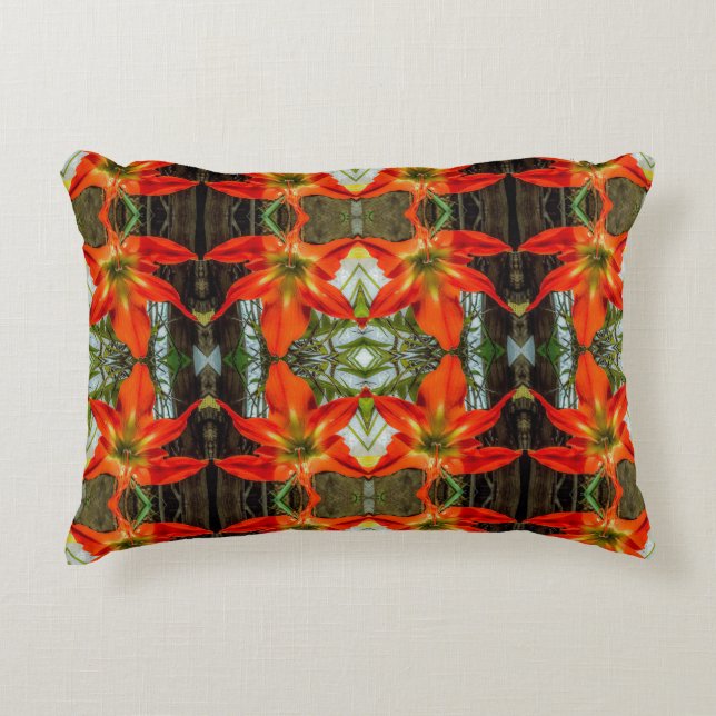 Coussins Décoratifs Amaryllis Pattern Accent Pillow (Devant)