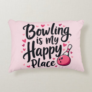 Coussins Décoratifs Amateur de Bowling Design Rétro Mignon Sportif