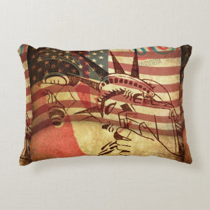 Coussins Décoratifs Amérique, arrière - plan grognon