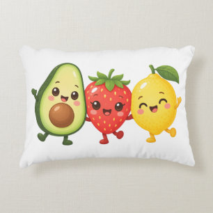 Coussins Décoratifs Amis Fruits Heureux