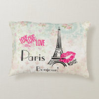 Amour Paris avec Tour Eiffel en Motif Vintage