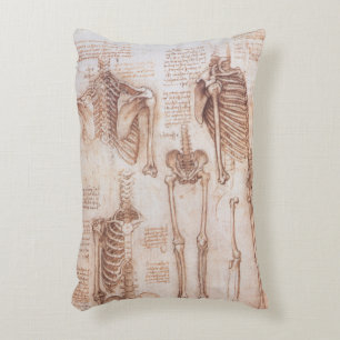 Coussins Décoratifs Anatomie humaine, os du squelette par Léonard de V