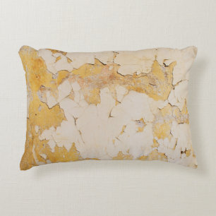 Coussins Décoratifs Ancien stucco jaune fond abstrait, vieilli, antiqu