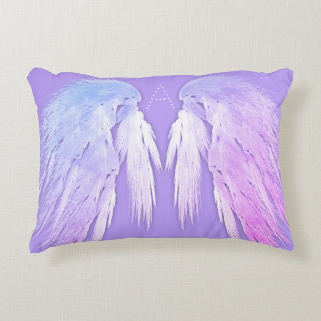 Coussins Décoratifs ANGEL WINGS Fairy Purple Monogramme (Devant)